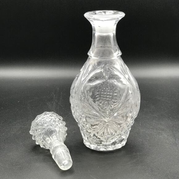 Vintage Bohemian Crystal Sunflower Wine Whisky Spirit Decanter with Stopper - Picture 4 of 12
